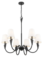 Claudelle 6 Light Chandelier Matte Black