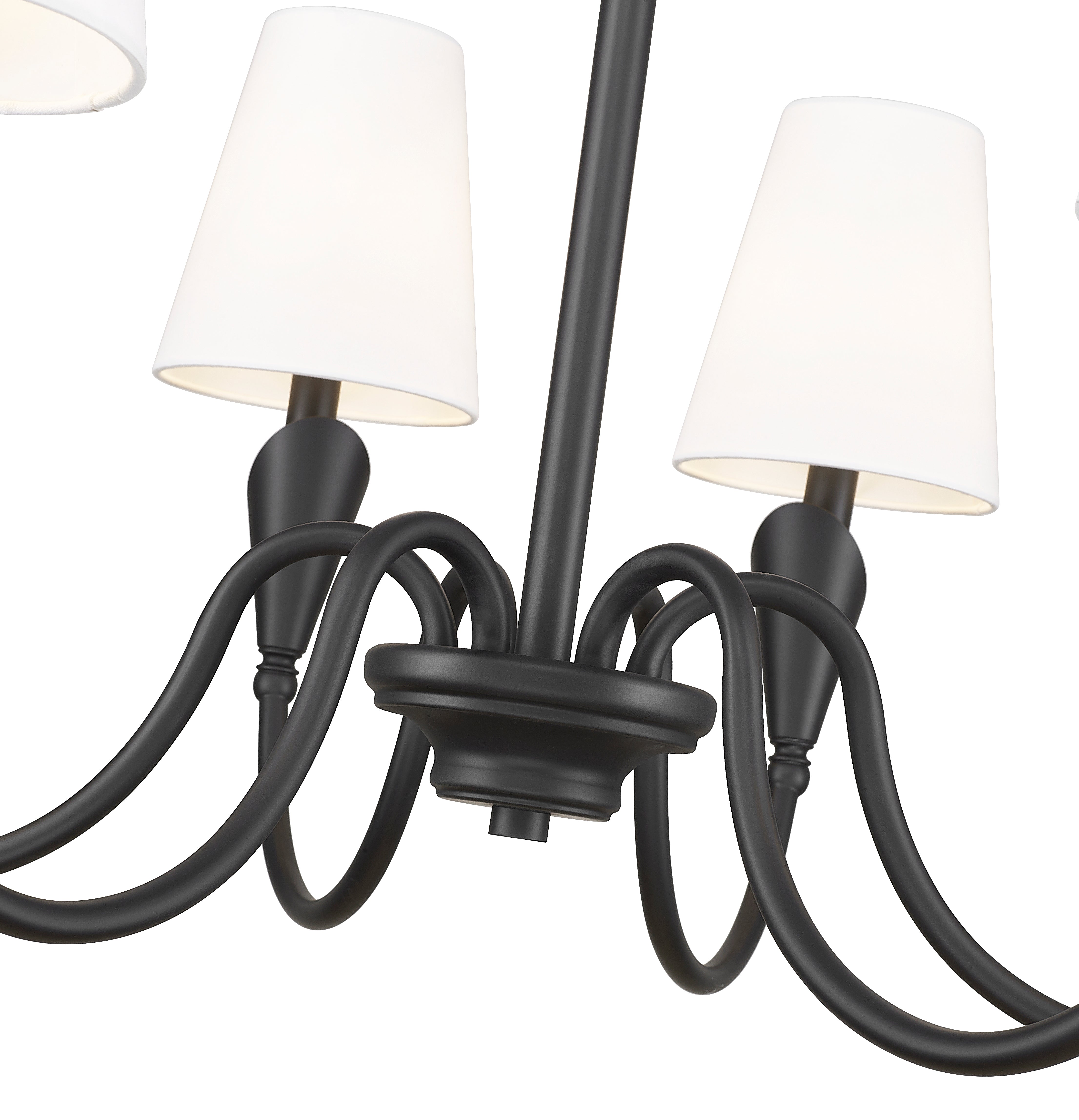 Claudelle 6 Light Chandelier Matte Black