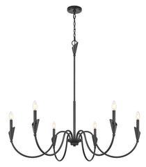 Claudelle 6 Light Chandelier Matte Black