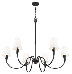 Claudelle 6 Light Chandelier Matte Black