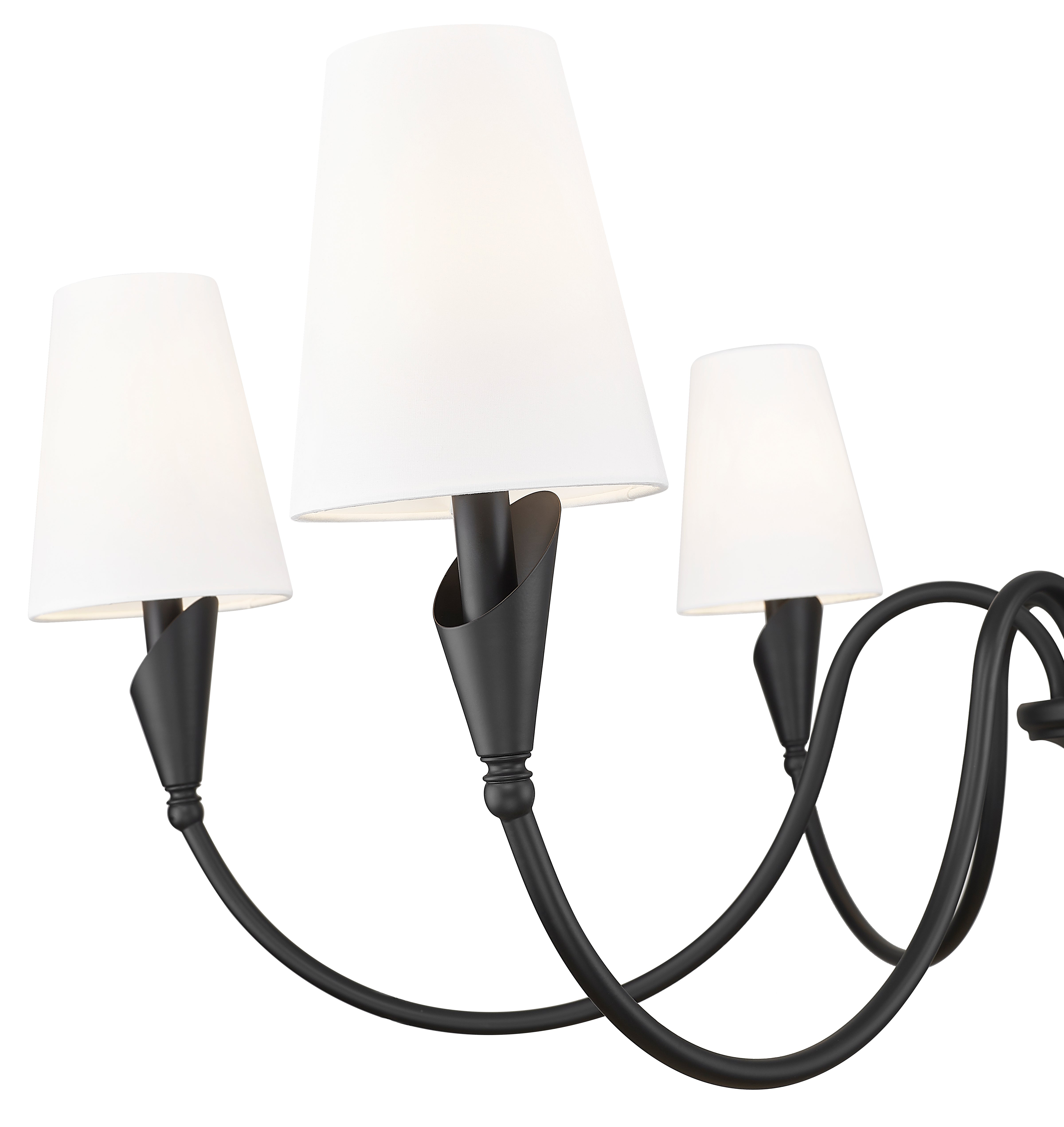 Claudelle 6 Light Chandelier Matte Black