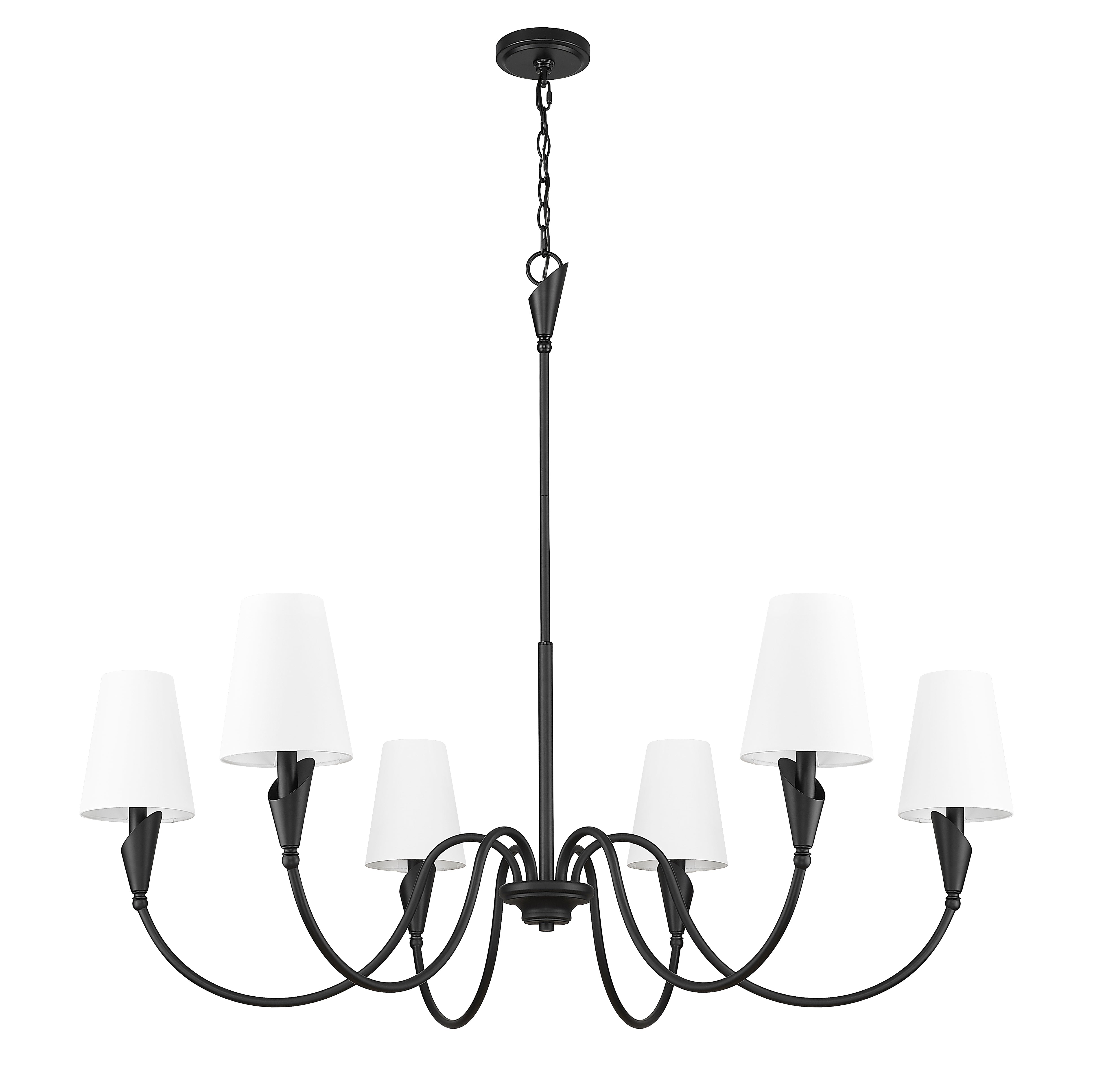 Claudelle 6 Light Chandelier Matte Black