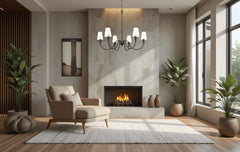 Claudelle 6 Light Chandelier Matte Black
