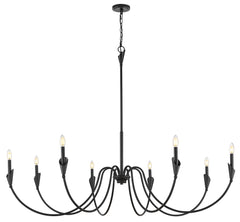 Claudelle 8 Light Chandelier Matte Black
