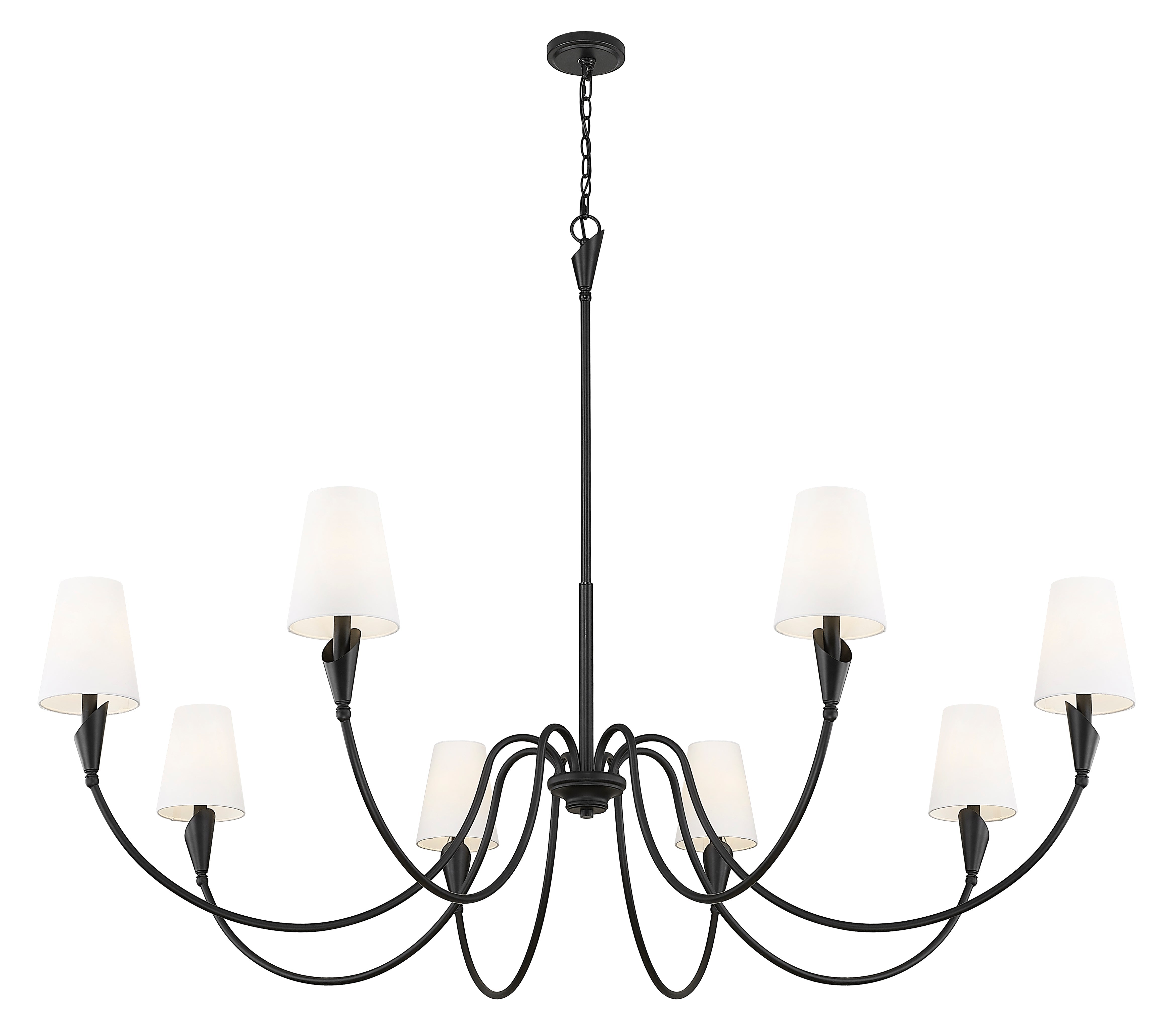 Claudelle 8 Light Chandelier Matte Black
