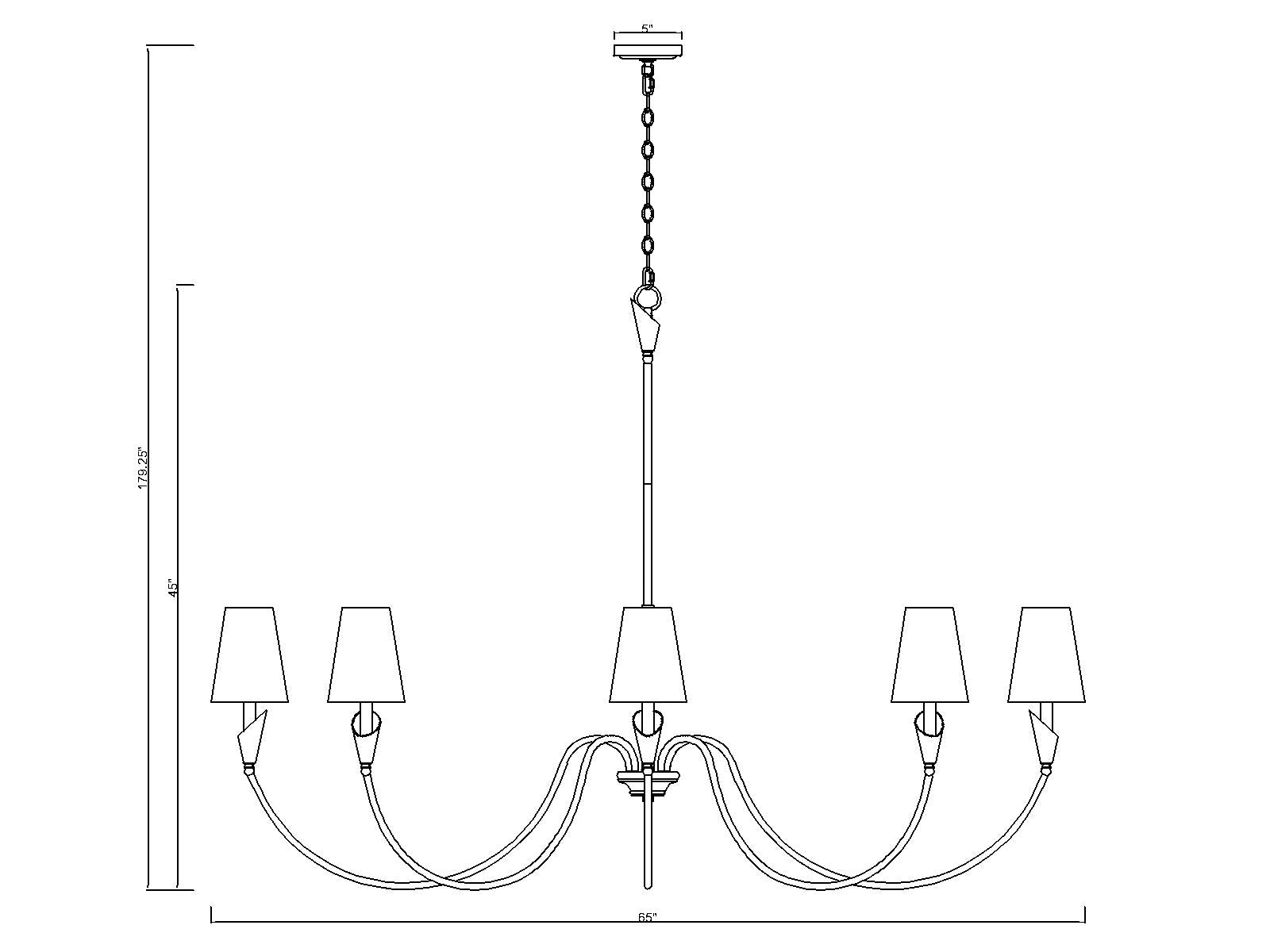 Claudelle 8 Light Chandelier Matte Black