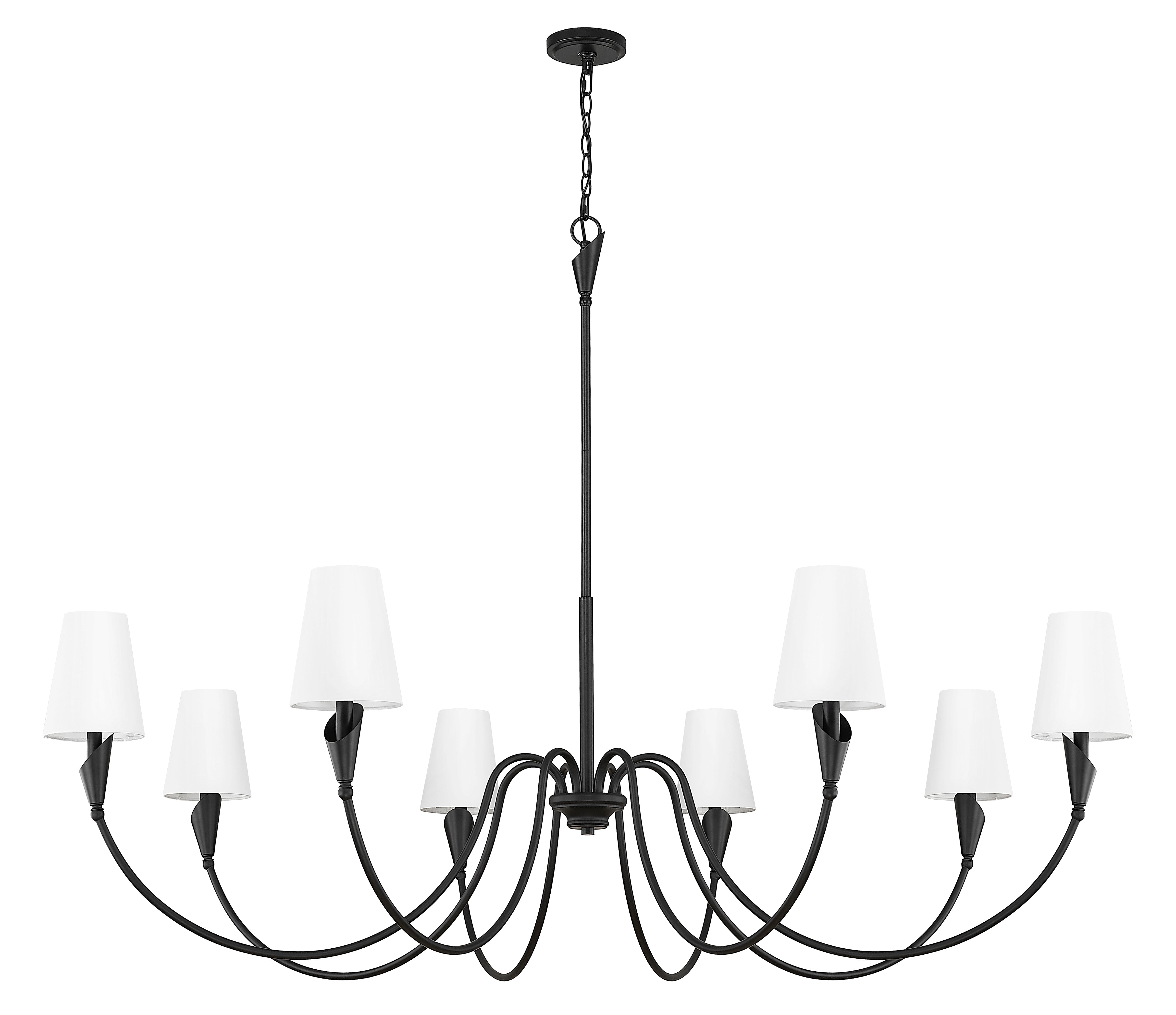 Claudelle 8 Light Chandelier Matte Black