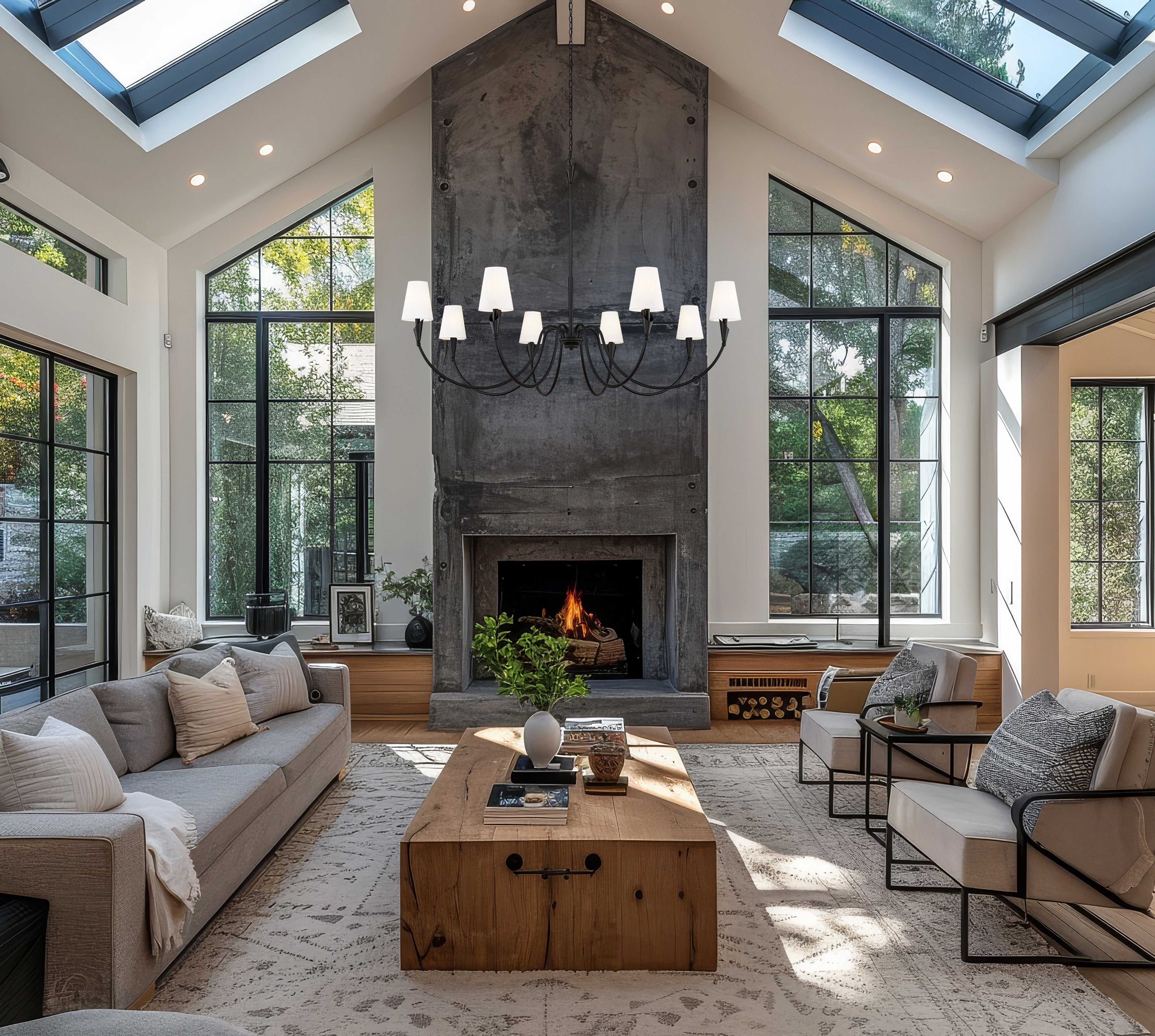 Claudelle 8 Light Chandelier Matte Black