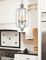 Cardinal 3 Light Chandelier Brushed Nickel