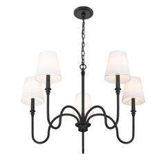 Jisele 5 Light Chandelier Matte Black