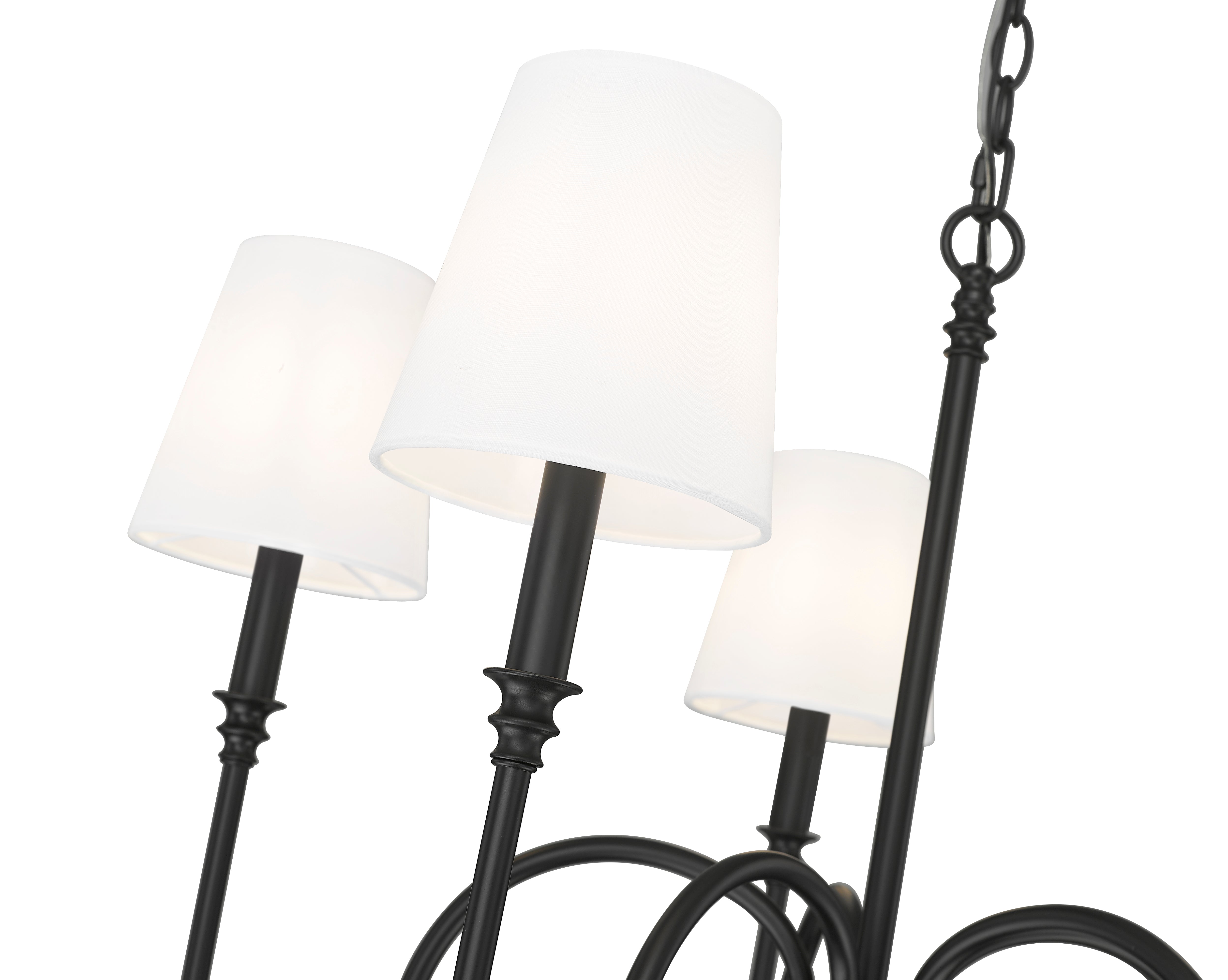 Jisele 5 Light Chandelier Matte Black