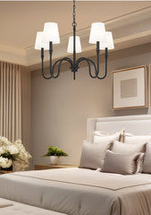 Jisele 5 Light Chandelier Matte Black
