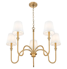 Jisele 5 Light Chandelier Rubbed Brass