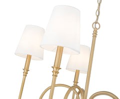 Jisele 5 Light Chandelier Rubbed Brass