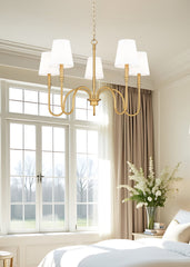 Jisele 5 Light Chandelier Rubbed Brass