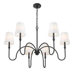 Jisele 6 Light Chandelier Matte Black
