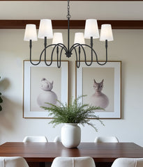 Jisele 6 Light Chandelier Matte Black