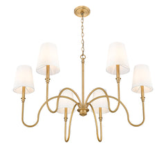 Jisele 6 Light Chandelier Rubbed Brass