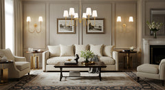 Jisele 6 Light Chandelier Rubbed Brass
