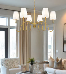 Jisele 6 Light Chandelier Rubbed Brass