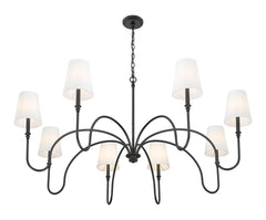 Jisele 8 Light Chandelier Matte Black