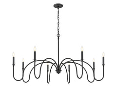 Jisele 8 Light Chandelier Matte Black