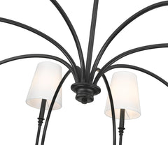 Jisele 8 Light Chandelier Matte Black