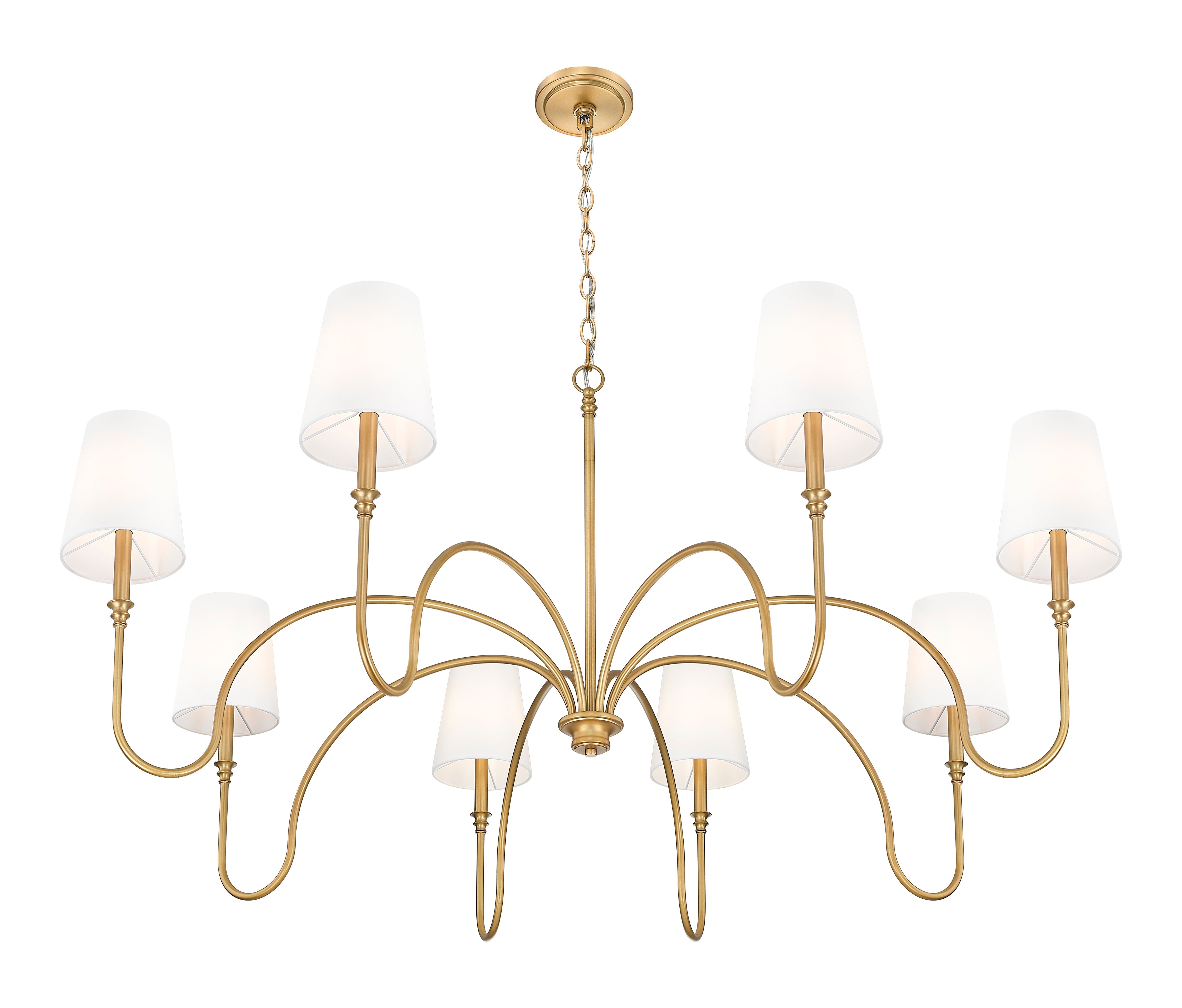 Jisele 8 Light Chandelier Rubbed Brass