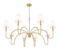 Jisele 8 Light Chandelier Rubbed Brass