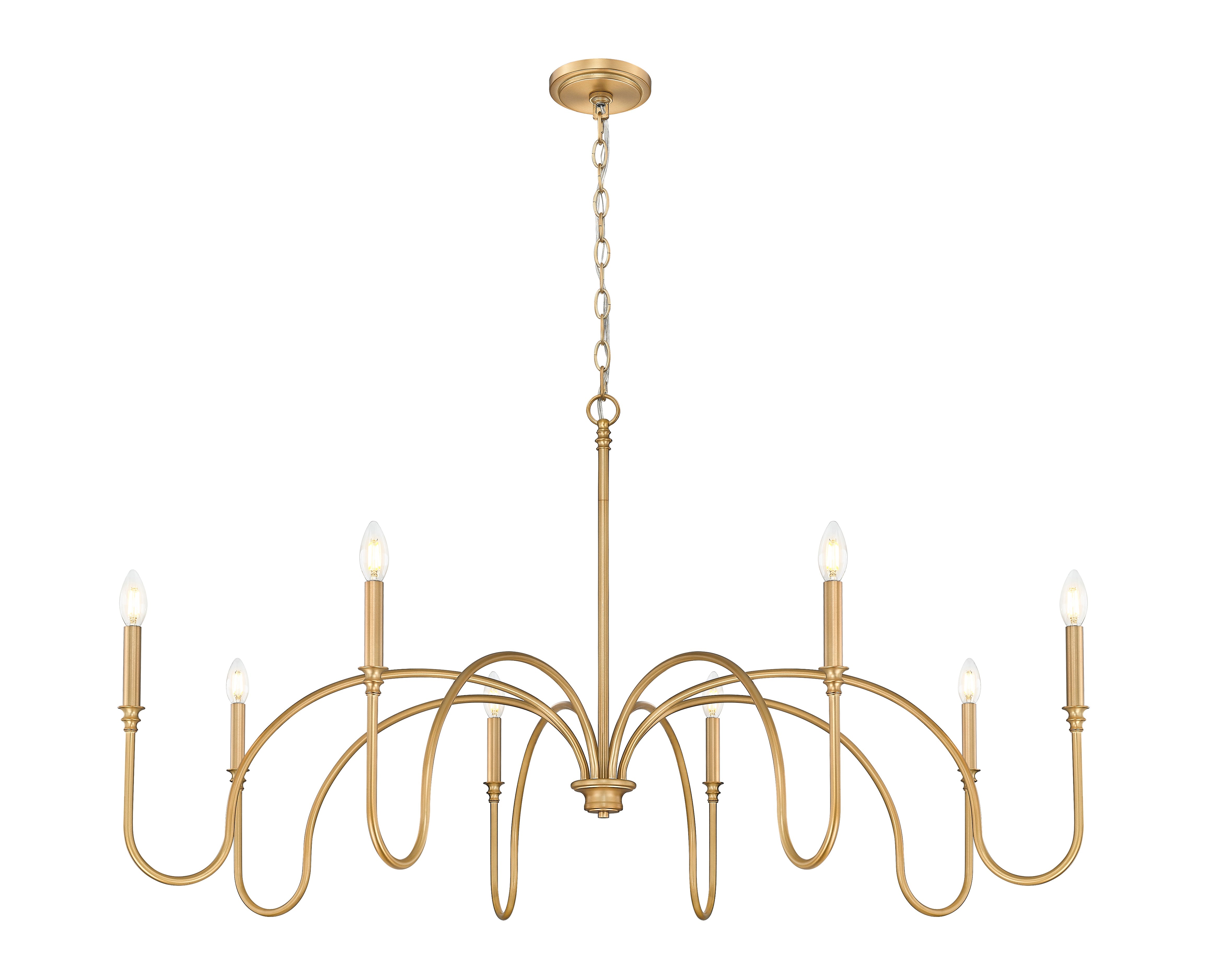 Jisele 8 Light Chandelier Rubbed Brass