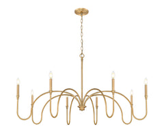 Jisele 8 Light Chandelier Rubbed Brass