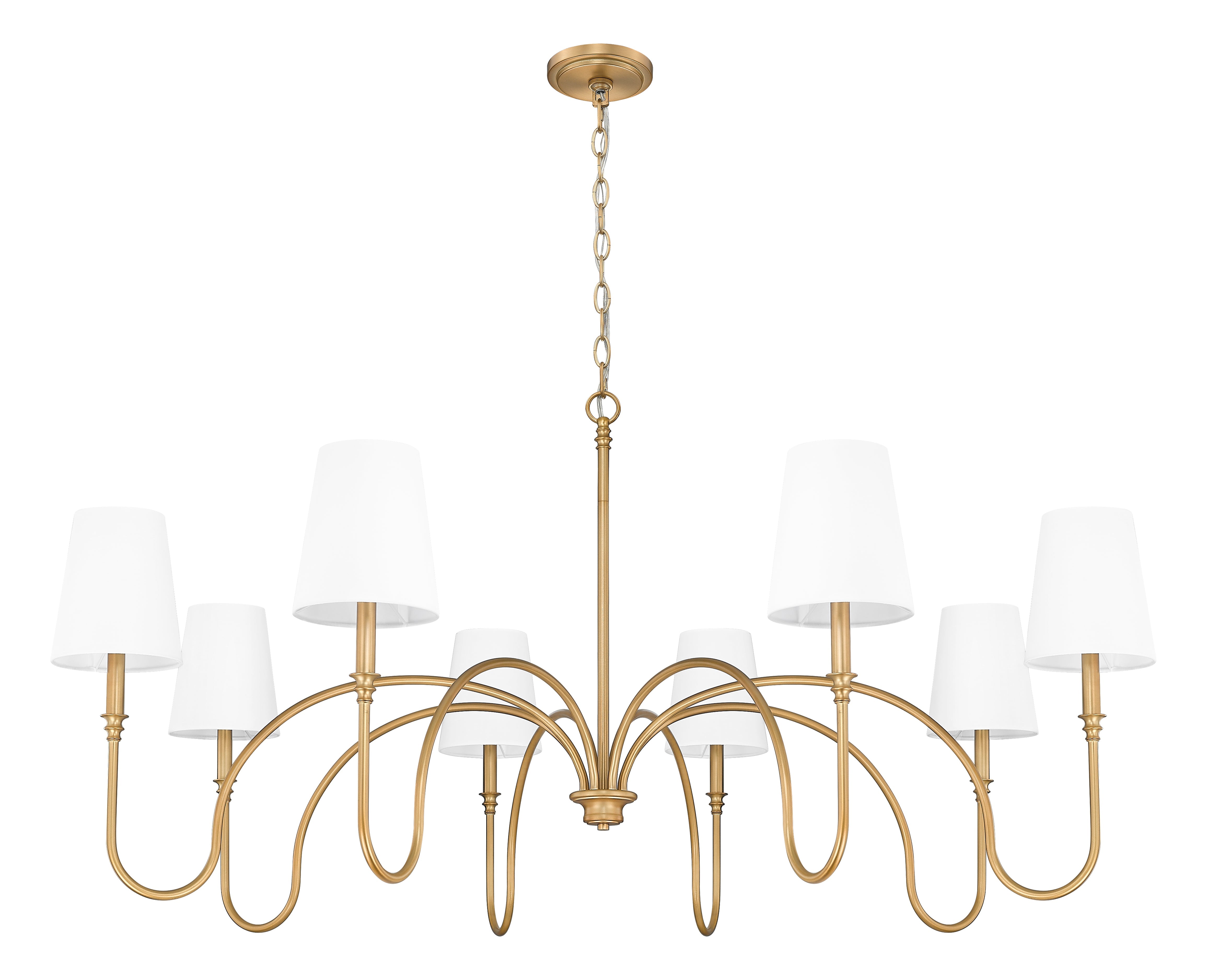 Jisele 8 Light Chandelier Rubbed Brass
