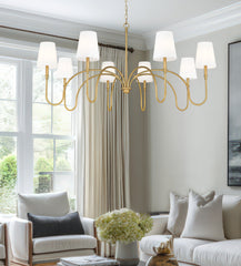 Jisele 8 Light Chandelier Rubbed Brass