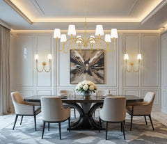 Jisele 8 Light Chandelier Rubbed Brass