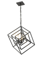 Euclid 3 Light Chandelier Matte Black