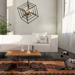 Euclid 4 Light Chandelier Matte Black