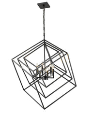 Euclid 6 Light Chandelier Matte Black