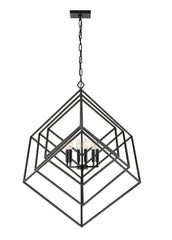 Euclid 6 Light Chandelier Matte Black