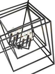Euclid 6 Light Chandelier Matte Black