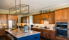 Euclid 8 Light Linear Chandelier Olde Brass + Bronze