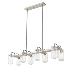 Delaney 8 Light Linear Chandelier Brushed Nickel