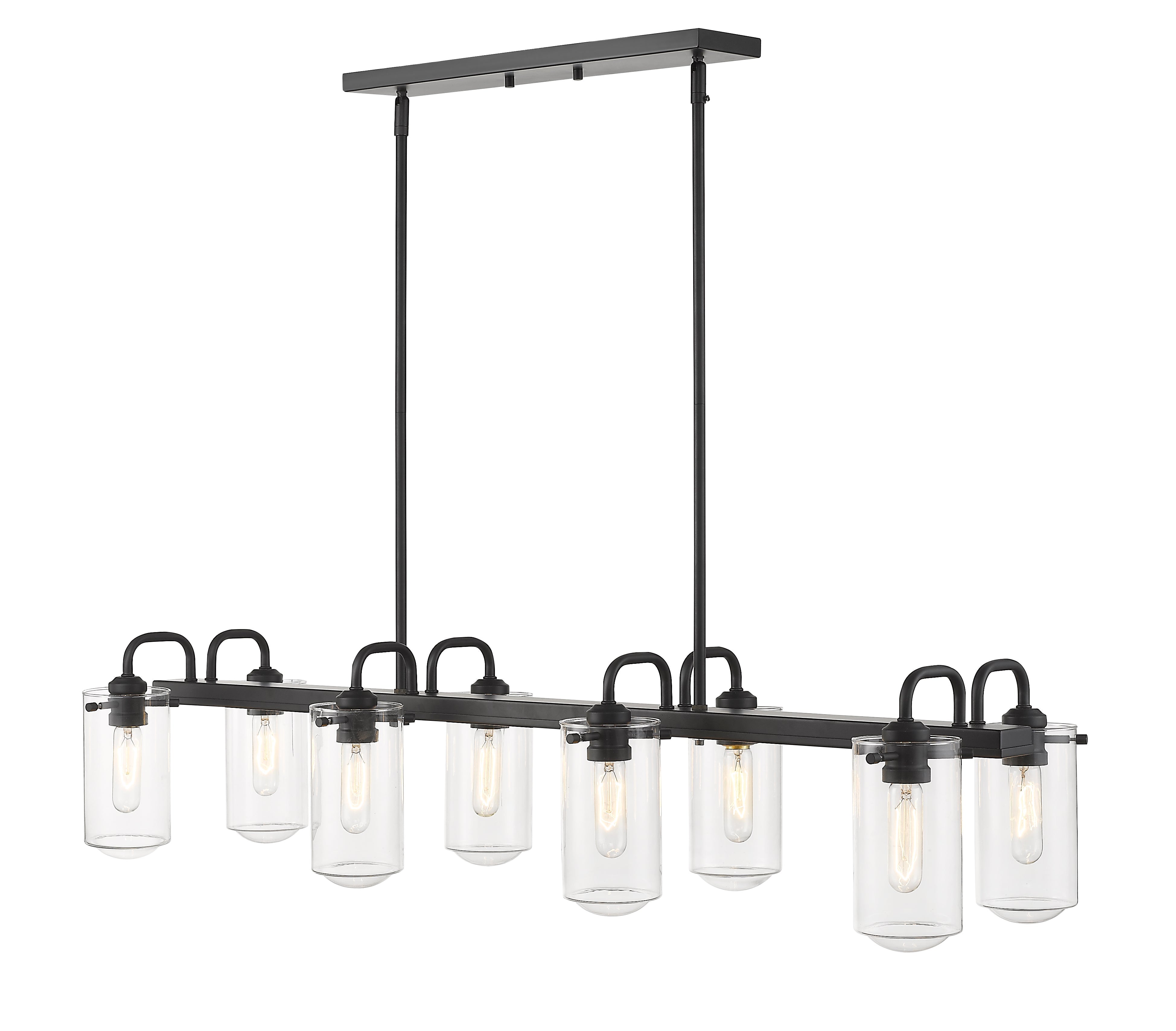 Delaney 8 Light Linear Chandelier Matte Black