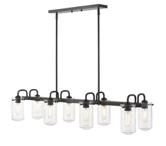 Delaney 8 Light Linear Chandelier Matte Black