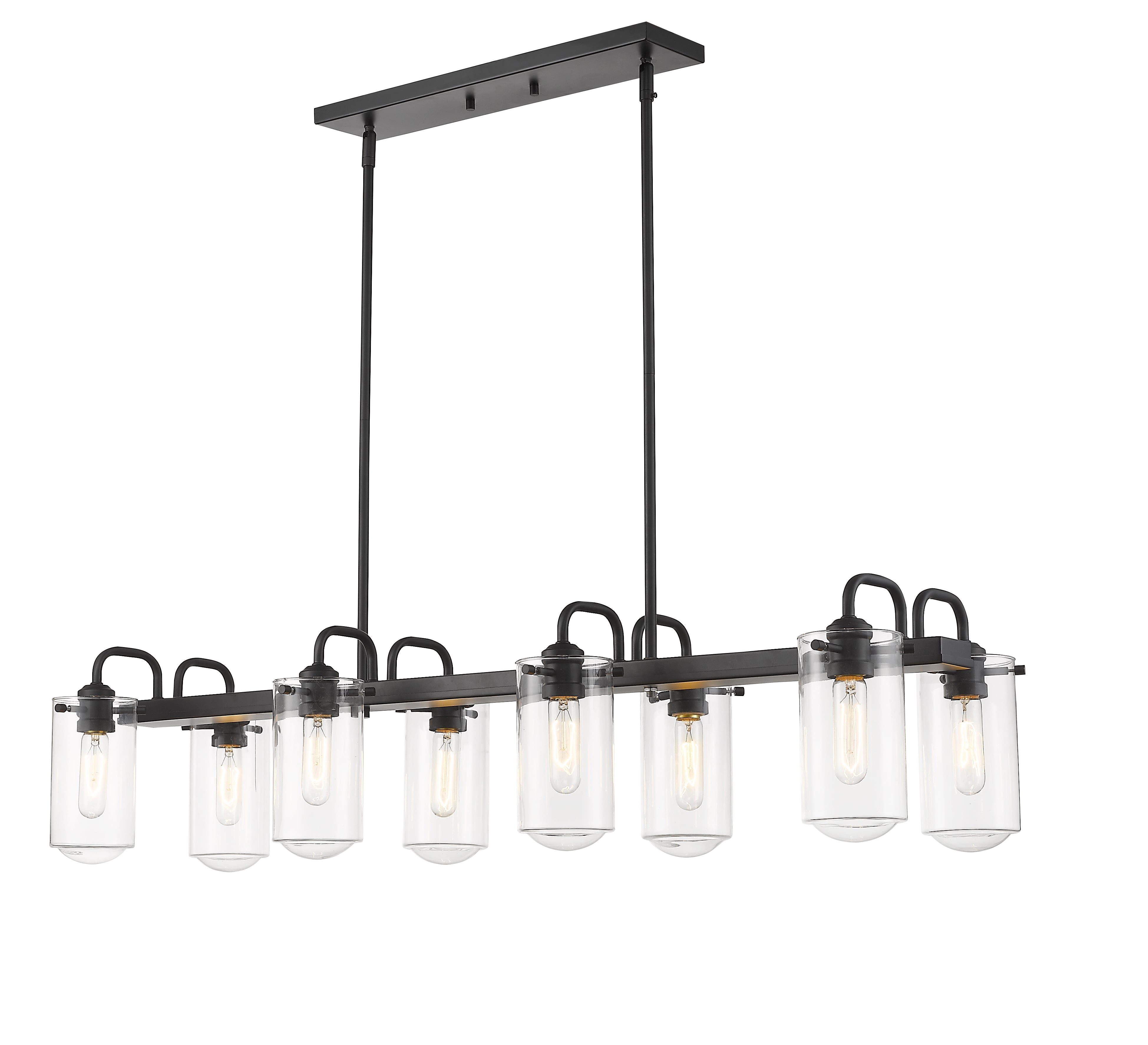 Delaney 8 Light Linear Chandelier Matte Black