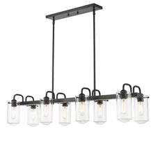 Delaney 8 Light Linear Chandelier Matte Black