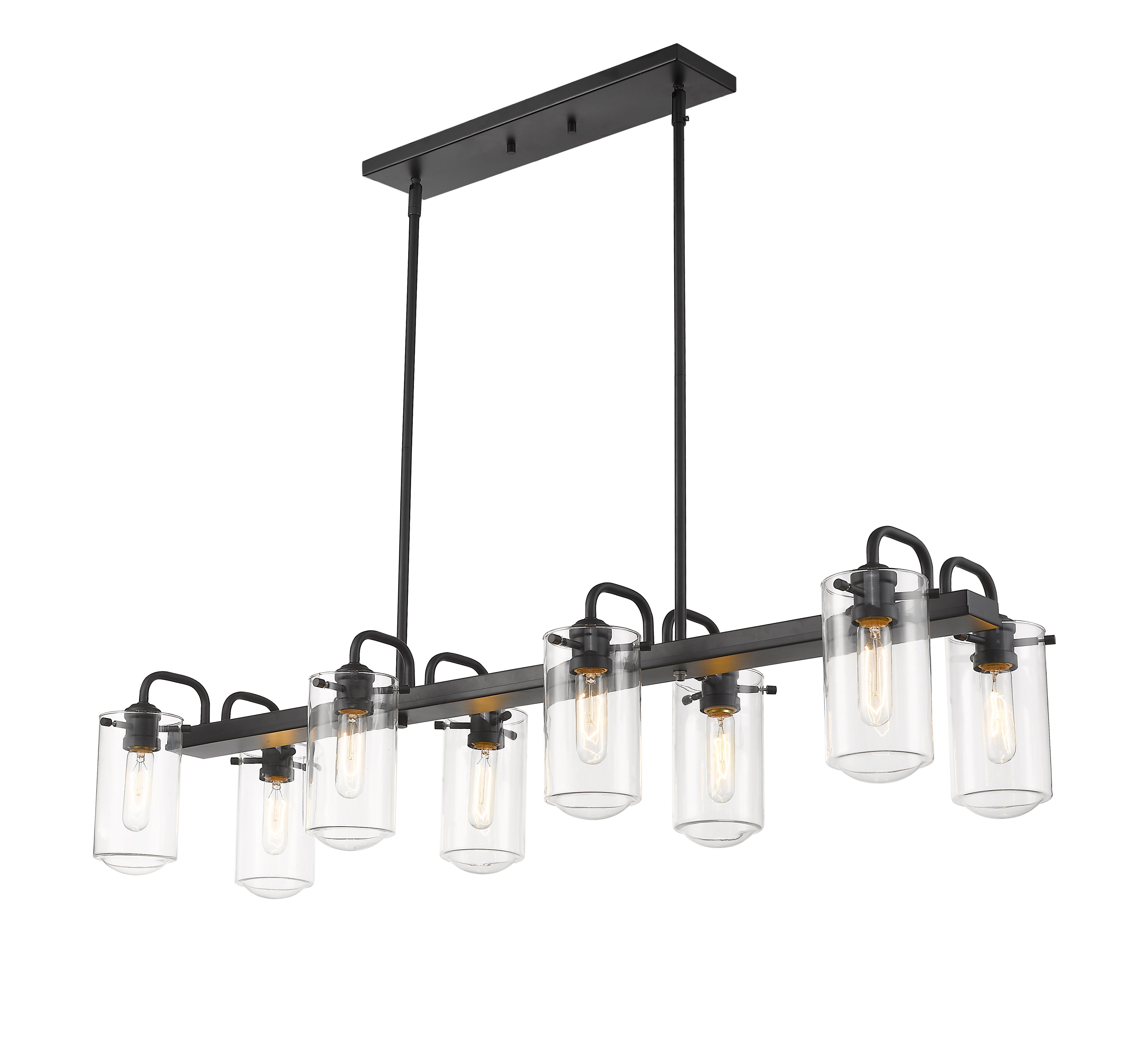 Delaney 8 Light Linear Chandelier Matte Black