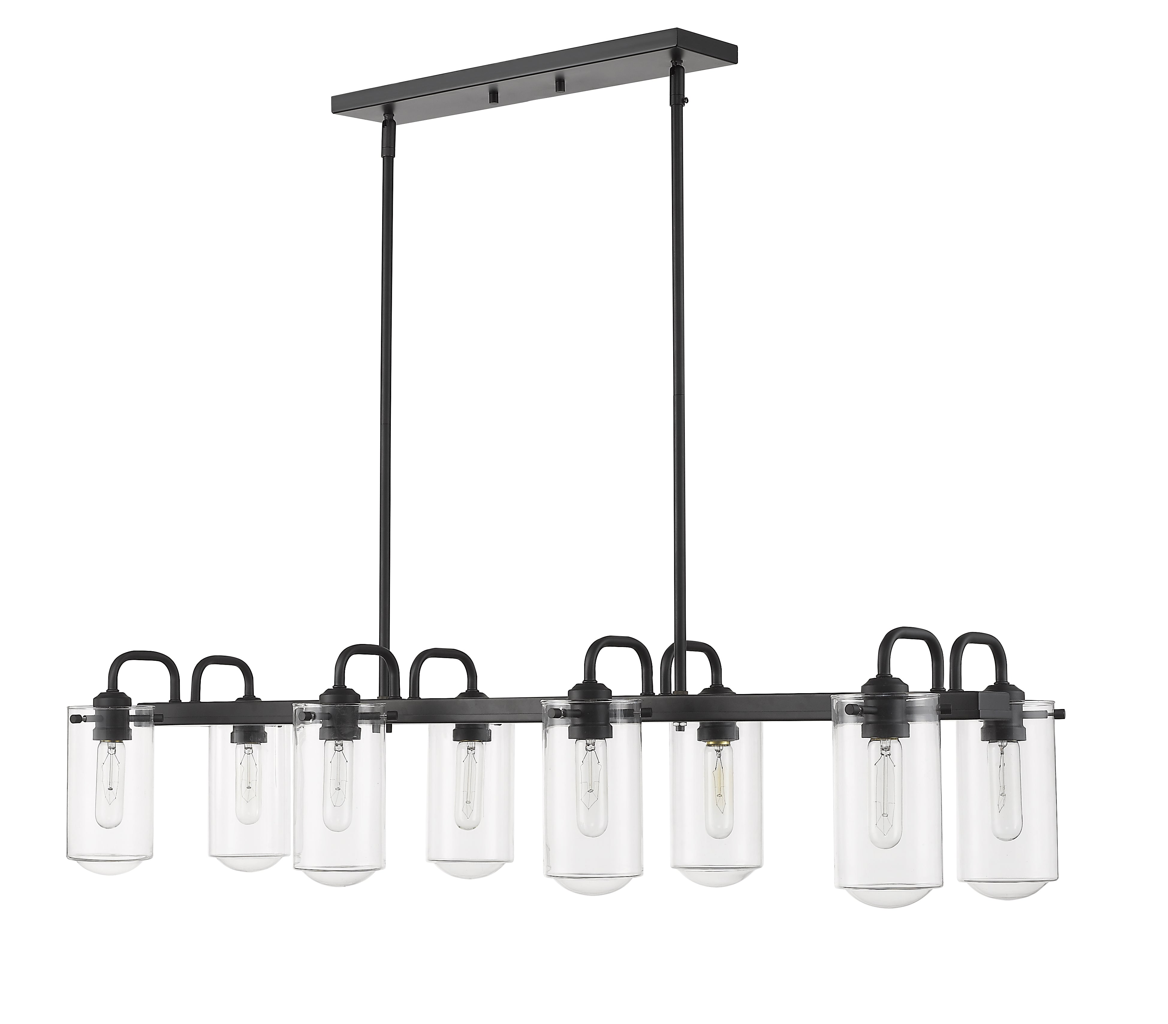 Delaney 8 Light Linear Chandelier Matte Black