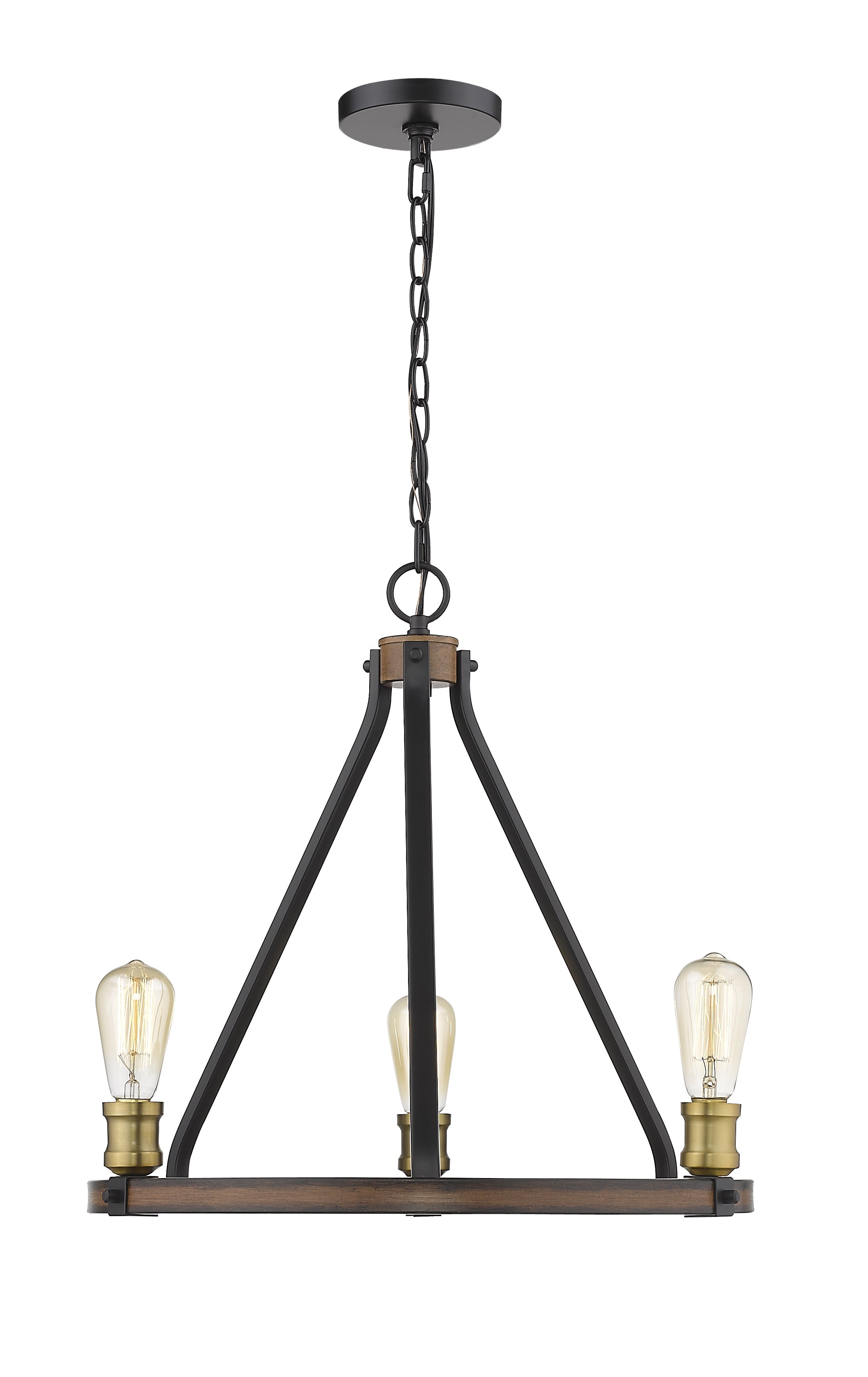 Kirkland 3 Light Chandelier Rustic Mahogany