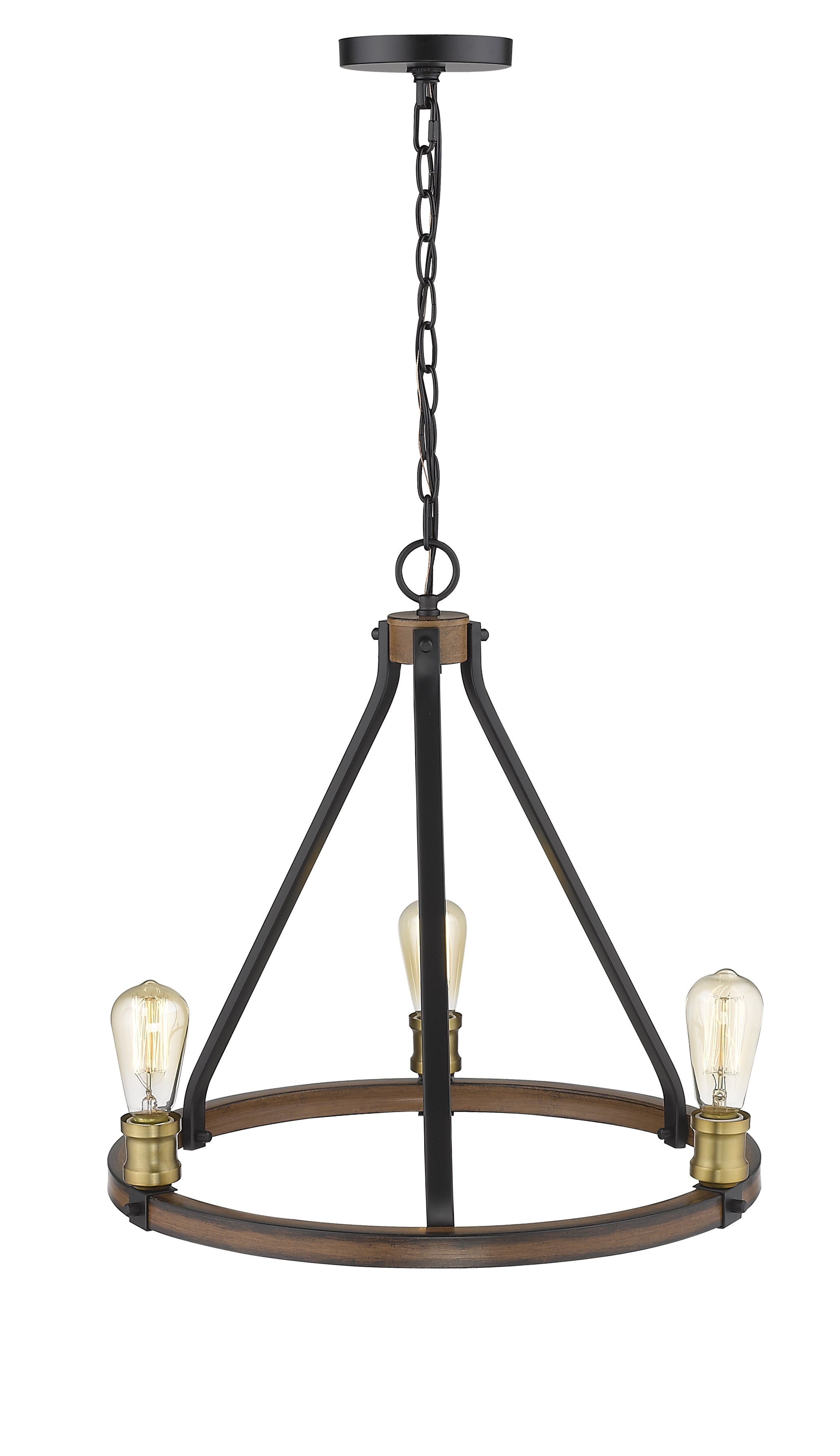 Kirkland 3 Light Chandelier Rustic Mahogany