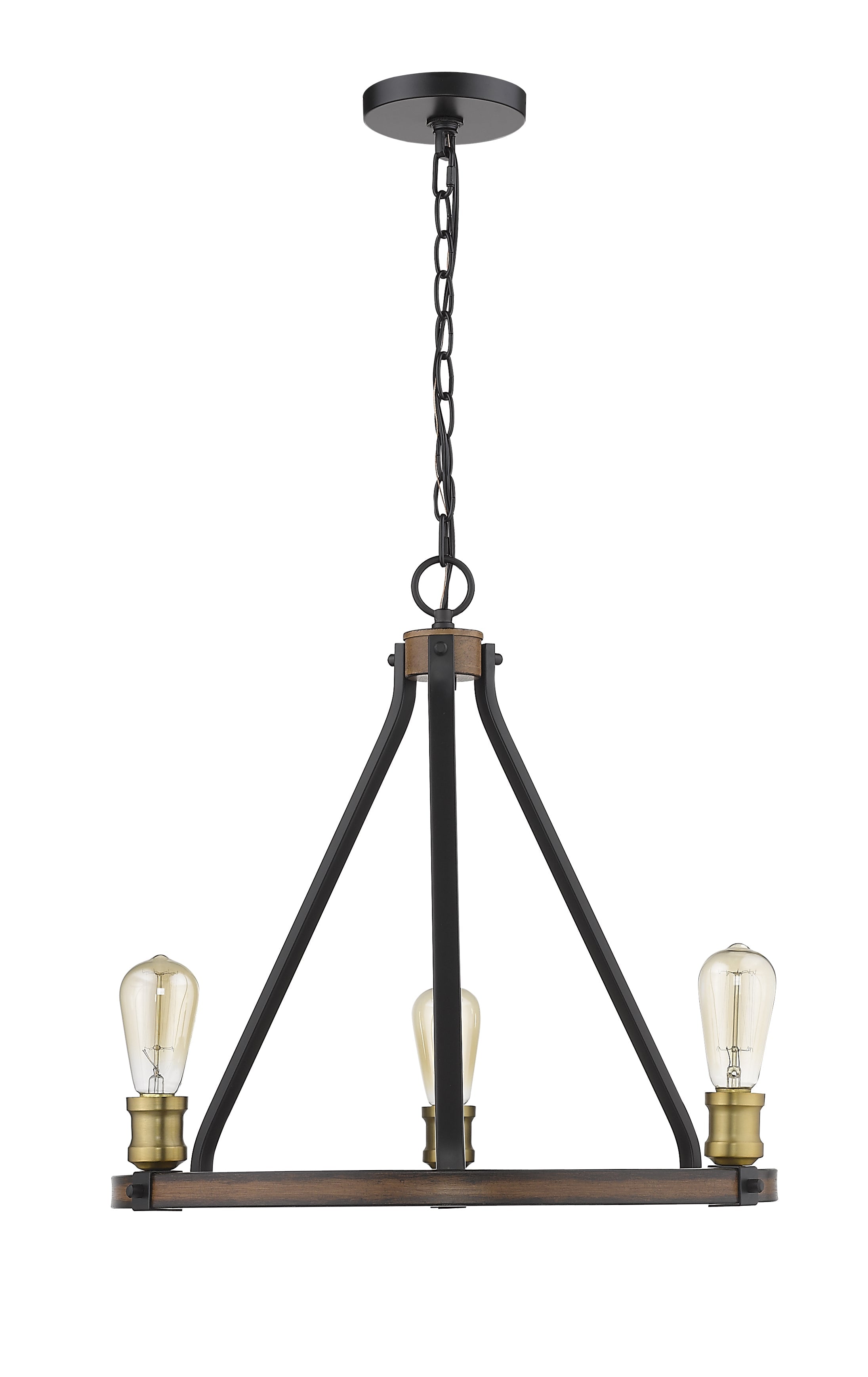 Kirkland 3 Light Chandelier Rustic Mahogany